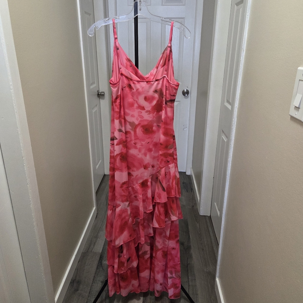 Pink Floral Cowl Neck Maxi Dress - Picture 7 of 8